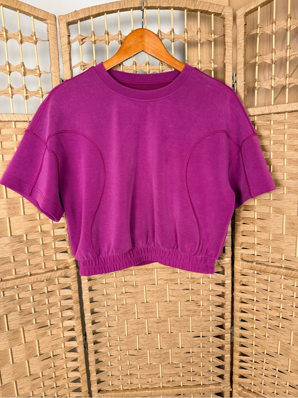 Lululemon Softstreme Gathered T-Shirt Size 6 Magenta Purple